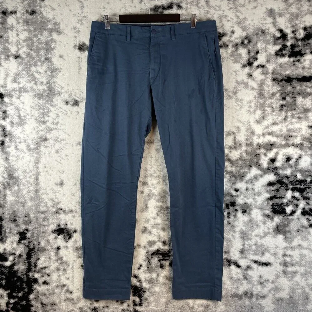 J Crew Thompson‎ Flex Pants Men's Size 36 Blue Cotton Poly Stretch Office Career